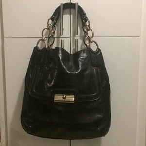 Coach Kristin Elevated Tote in Black Leather